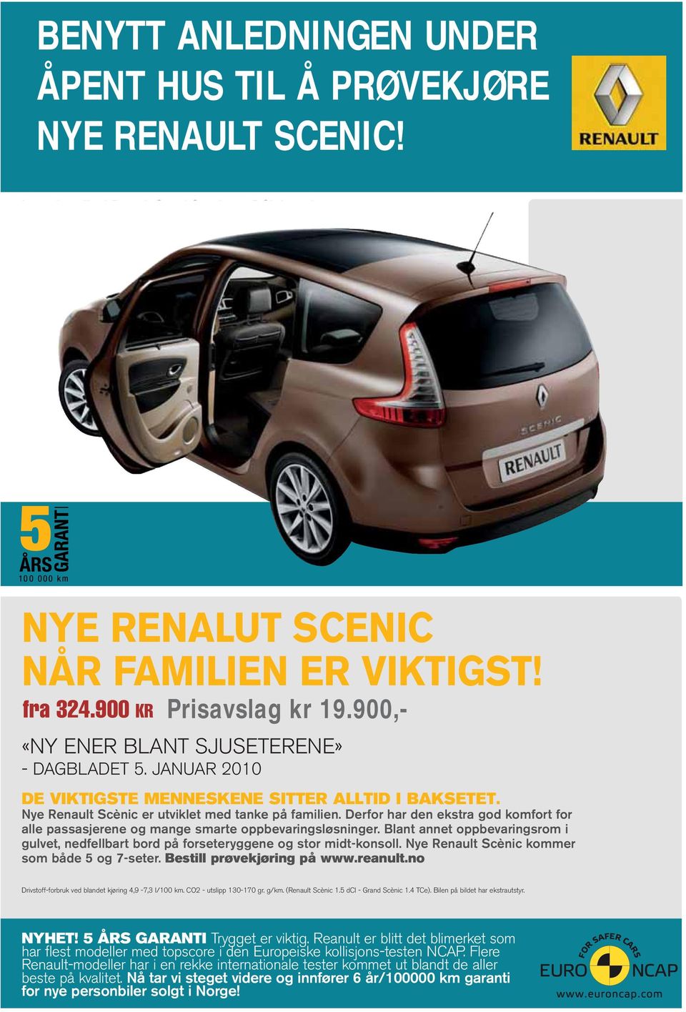 Nye Renault Scènic er utviklet med tanke på familien. Derfor har den ekstra god komfort for alle passasjerene og mange smarte oppbevaringsløsninger.