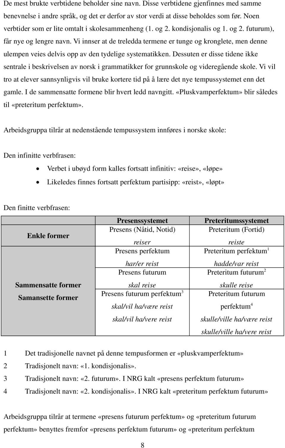 Vi innser at de treledda termene er tunge og kronglete, men denne ulempen veies delvis opp av den tydelige systematikken.