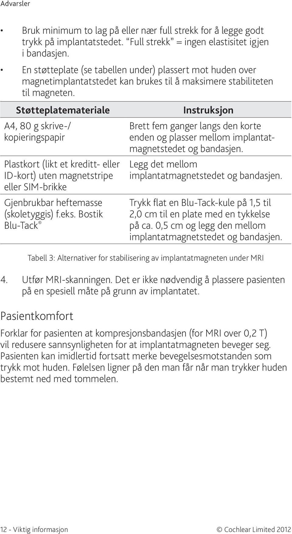 Støtteplatemateriale A4, 80 g skrive-/ kopieringspapir Plastkort (likt et kreditt- eller ID-kort) uten magnetstripe eller SIM-brikke Gjenbrukbar heftemasse (skoletyggis) f.eks.