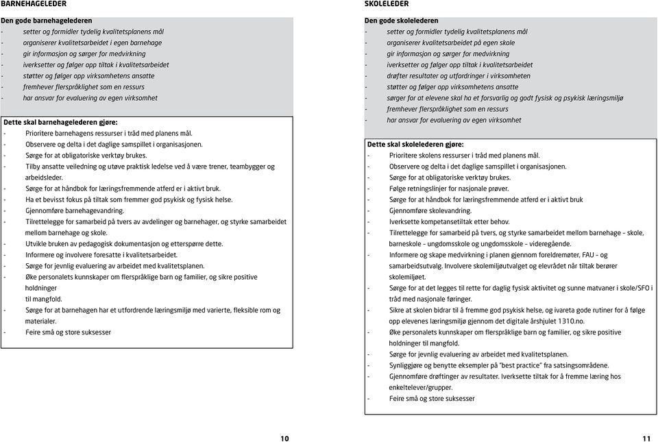 som som en en ressurs ressurs har har ansvar ansvar evaluerng evaluerng av av vrksomhet vrksomhet Dette skal barnehagelederen gjøre: Prortere barnehagens ressurser tråd med planens.