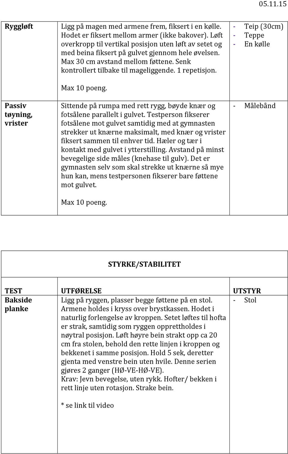 Sittende på rumpa med rett rygg, bøyde knær og fotsålene parallelt i gulvet.