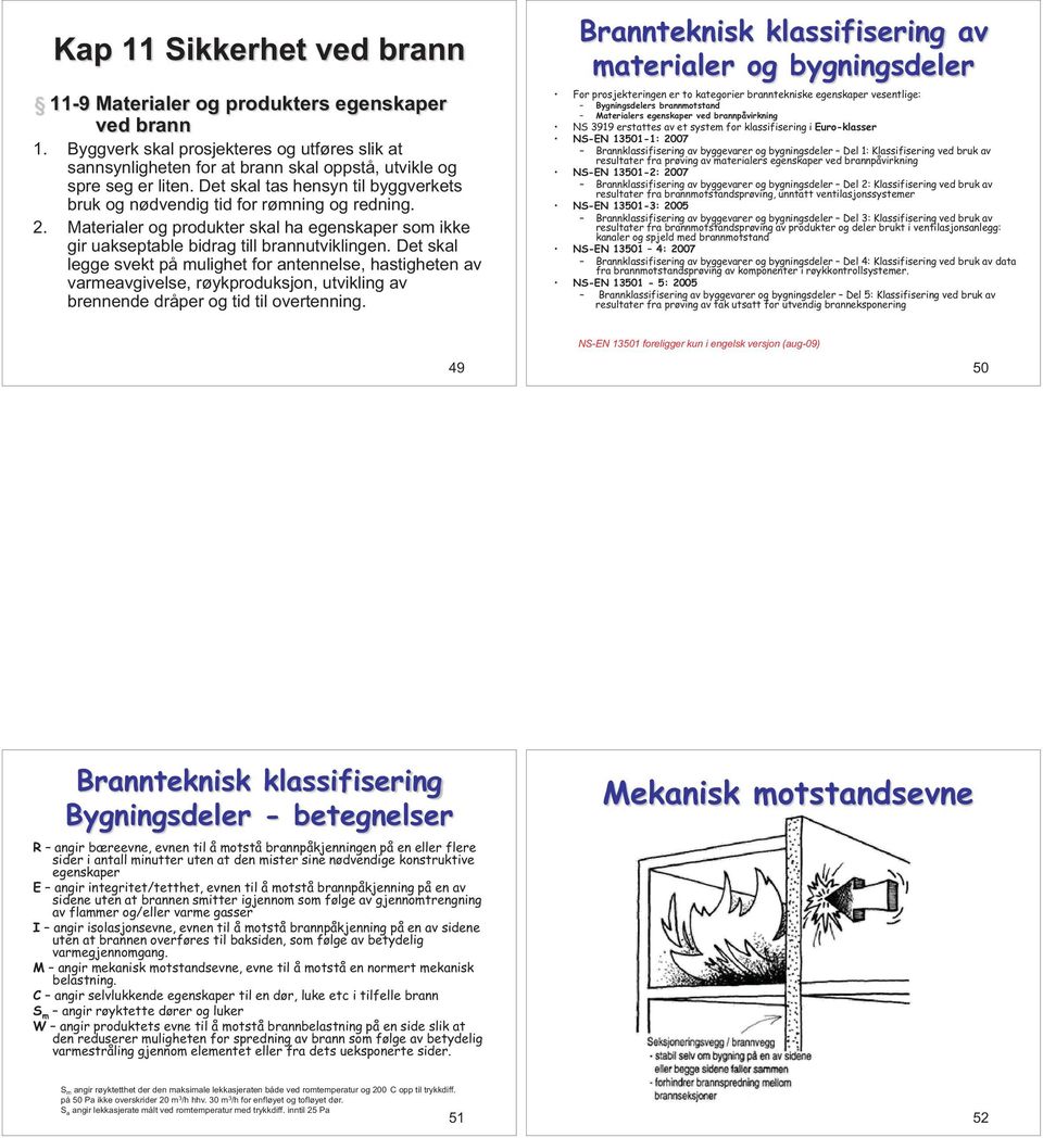 Det skal legge svekt på mulighet for antennelse, hastigheten av varmeavgivelse, røykproduksjon, utvikling av brennende dråper og tid til overtenning.