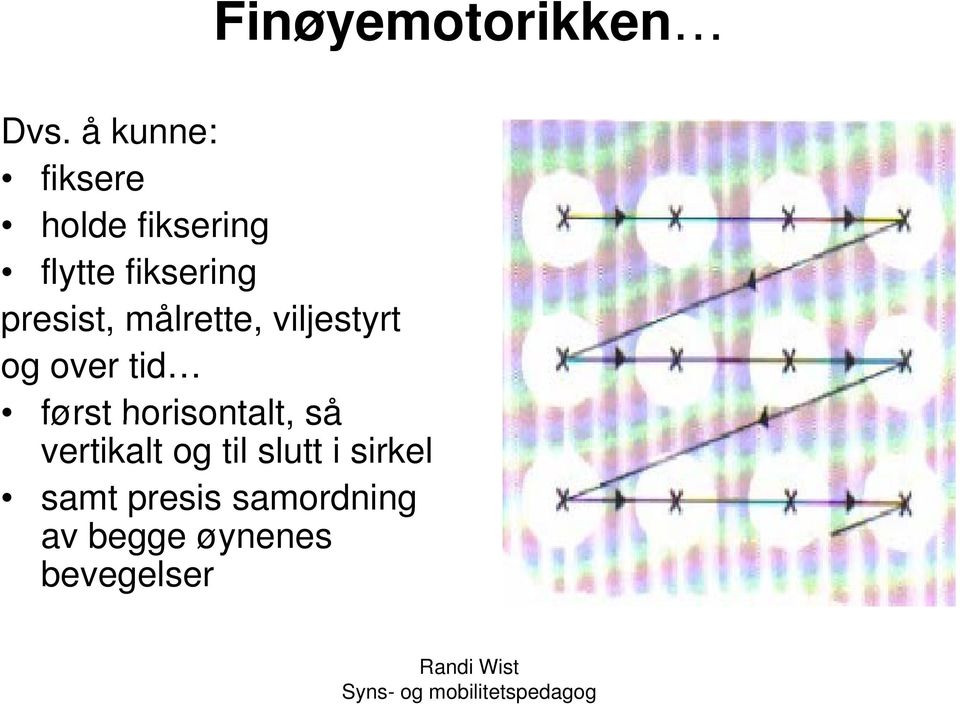 presist, målrette, viljestyrt og over tid først