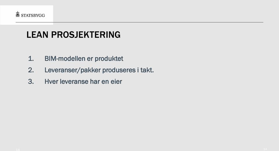 Leveranser/pakker produseres i