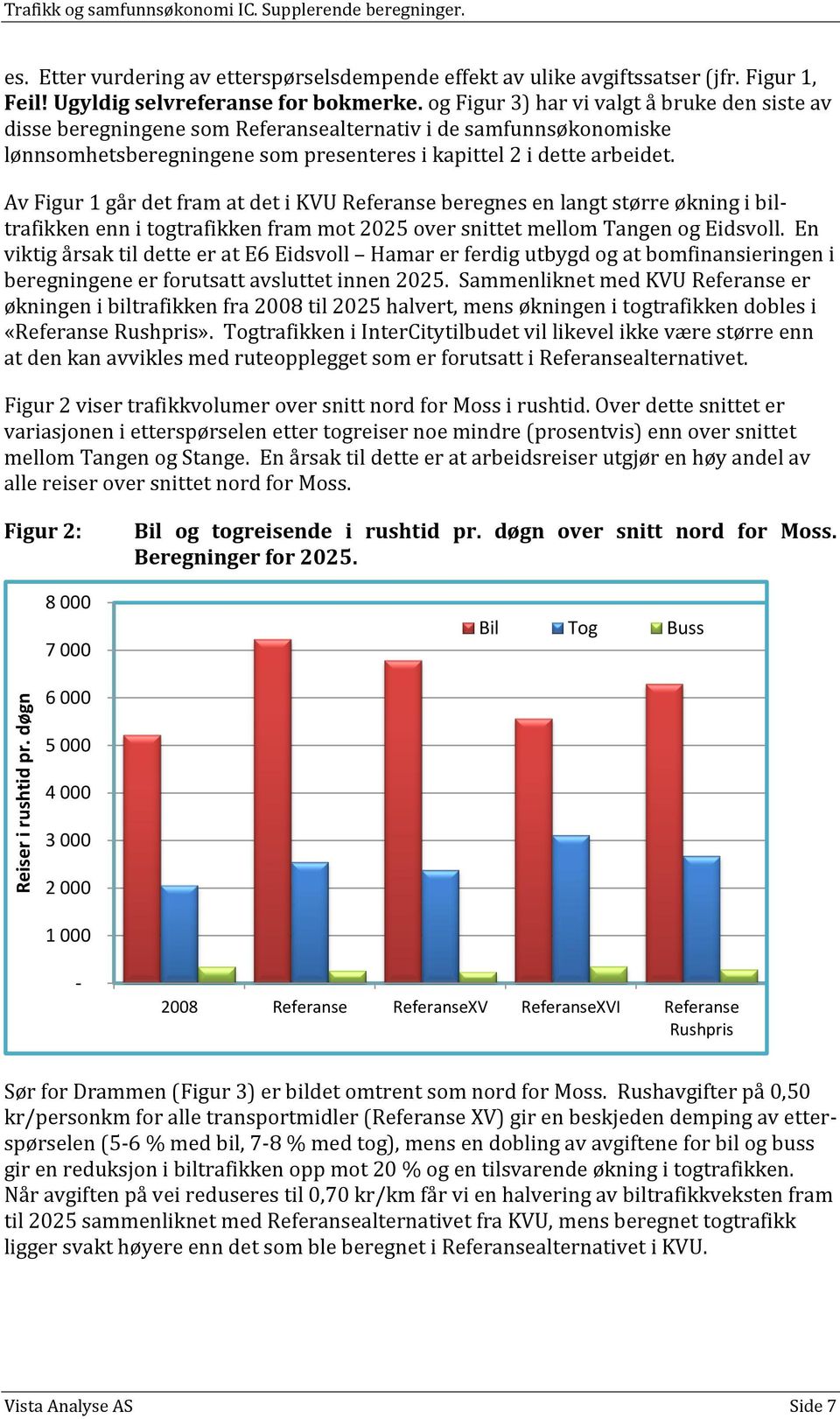 og Figur 3) har vi valgt å bruke den siste av disse beregningene som Referansealternativ i de samfunnsøkonomiske lønnsomhetsberegningene som presenteres i kapittel 2 i dette arbeidet.