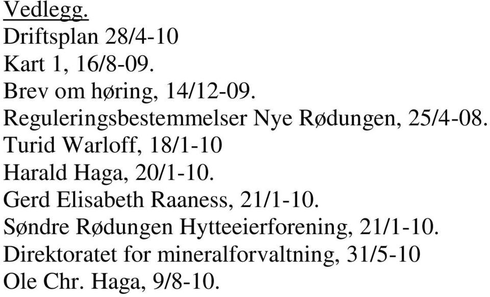 Turid Warloff, 18/1-10 Harald Haga, 20/1-10. Gerd Elisabeth Raaness, 21/1-10.