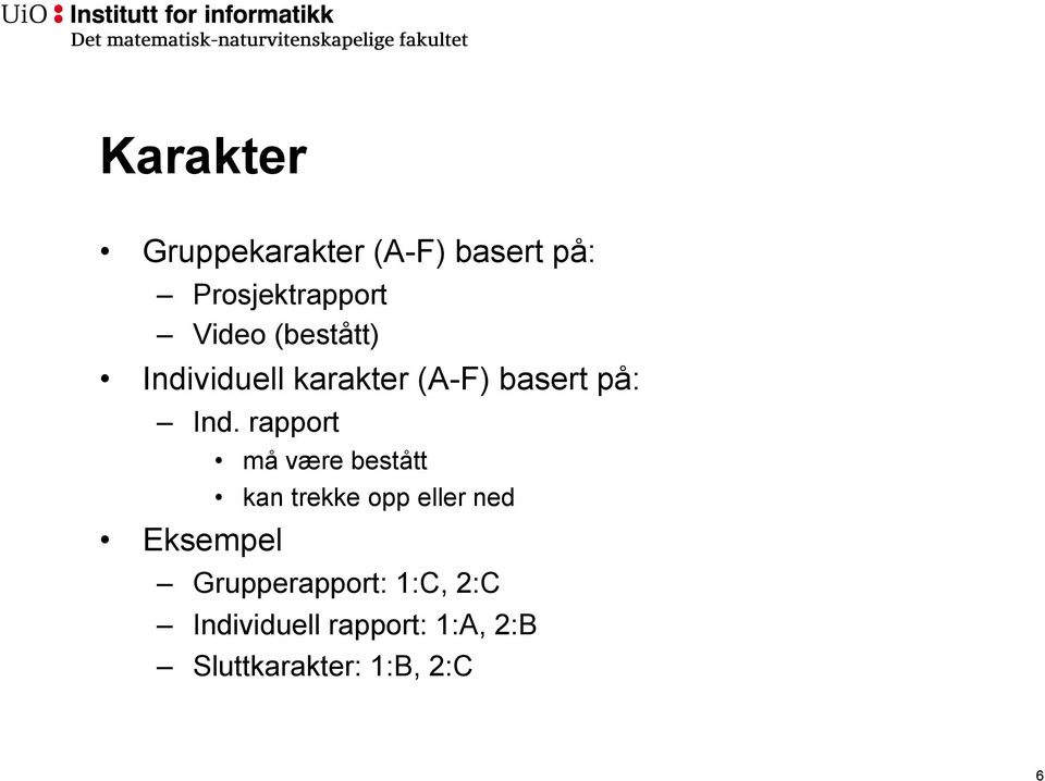 rapport Eksempel må være bestått kan trekke opp eller ned