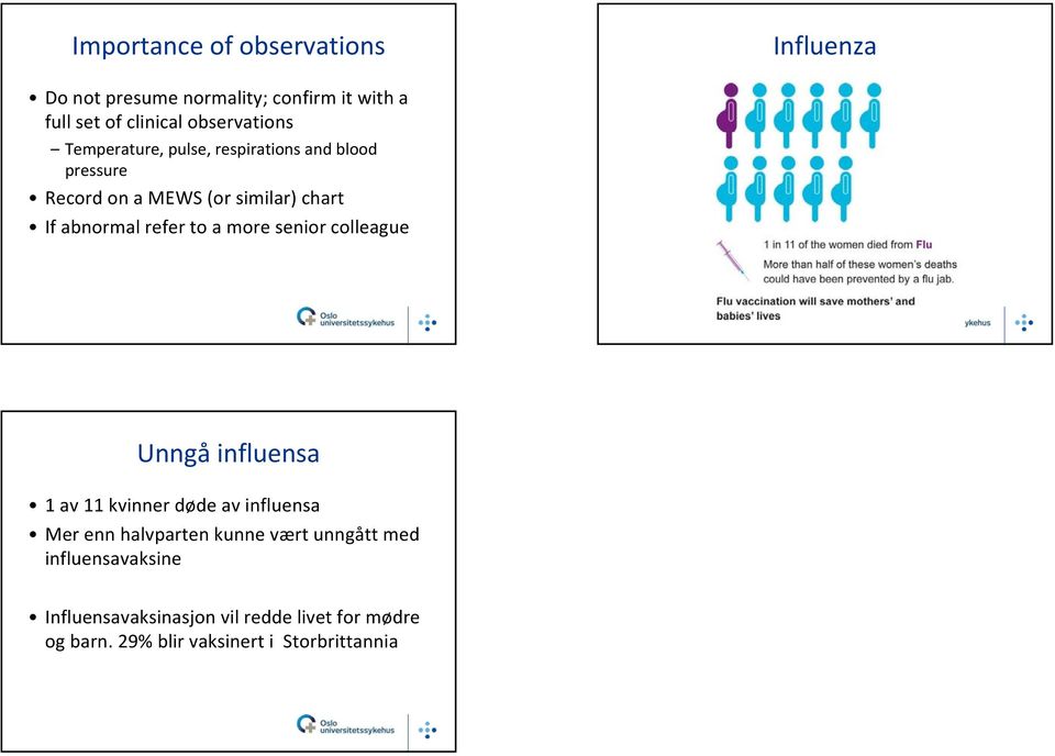 abnormal refer to a more senior colleague Unngå influensa 1 av 11 kvinner døde av influensa Mer enn halvparten