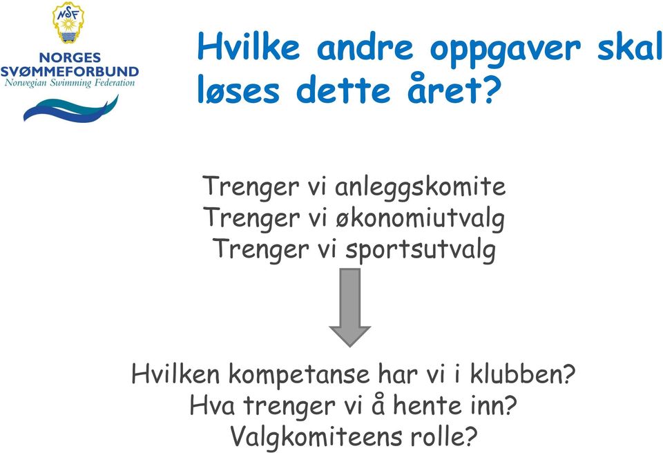 Trenger vi sportsutvalg Hvilken kompetanse har vi