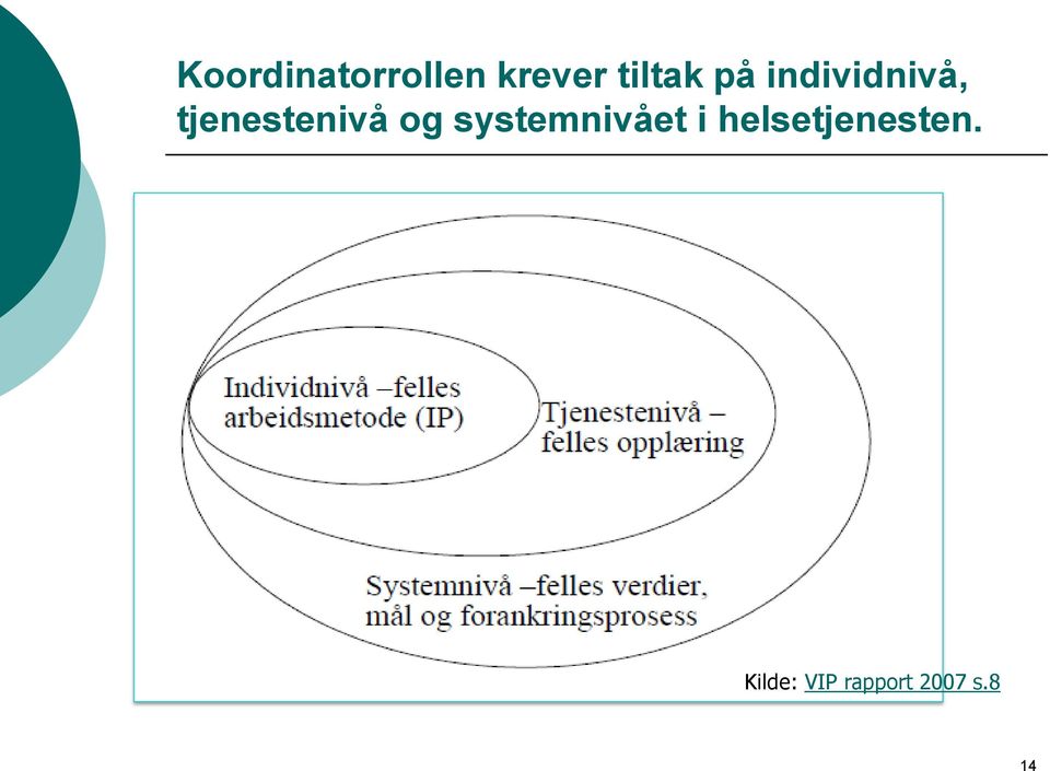 systemnivået i helsetjenesten.