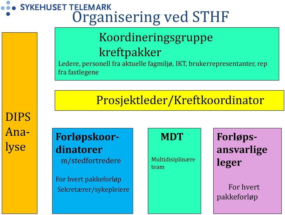 Forløpskoordinatorer m/stedfortredere Prosjektleder/Kreftkoordinator MDT