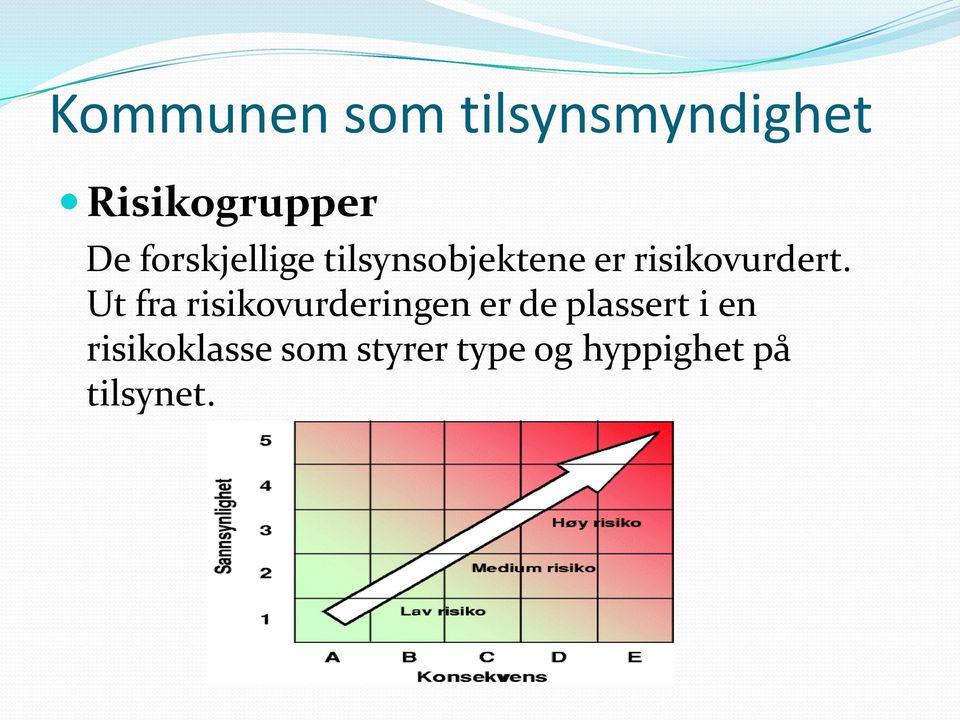 Ut fra risikovurderingen er de plassert