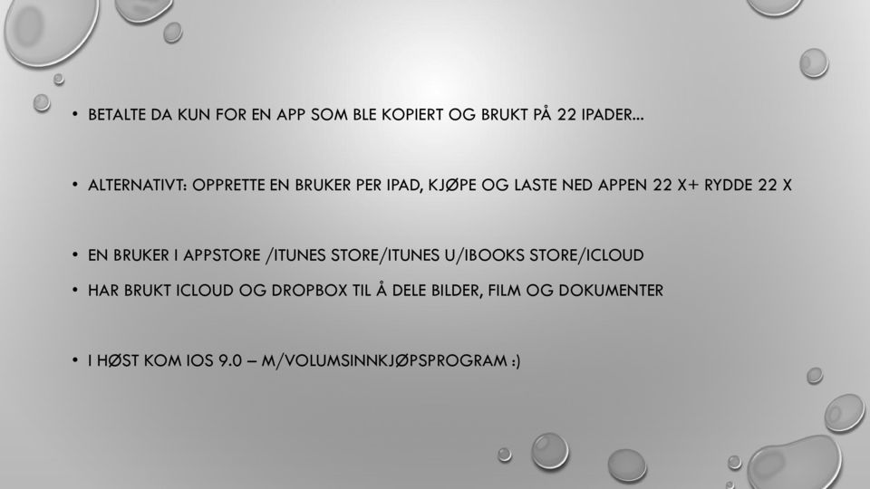 22 X EN BRUKER I APPSTORE /ITUNES STORE/ITUNES U/IBOOKS STORE/ICLOUD HAR BRUKT