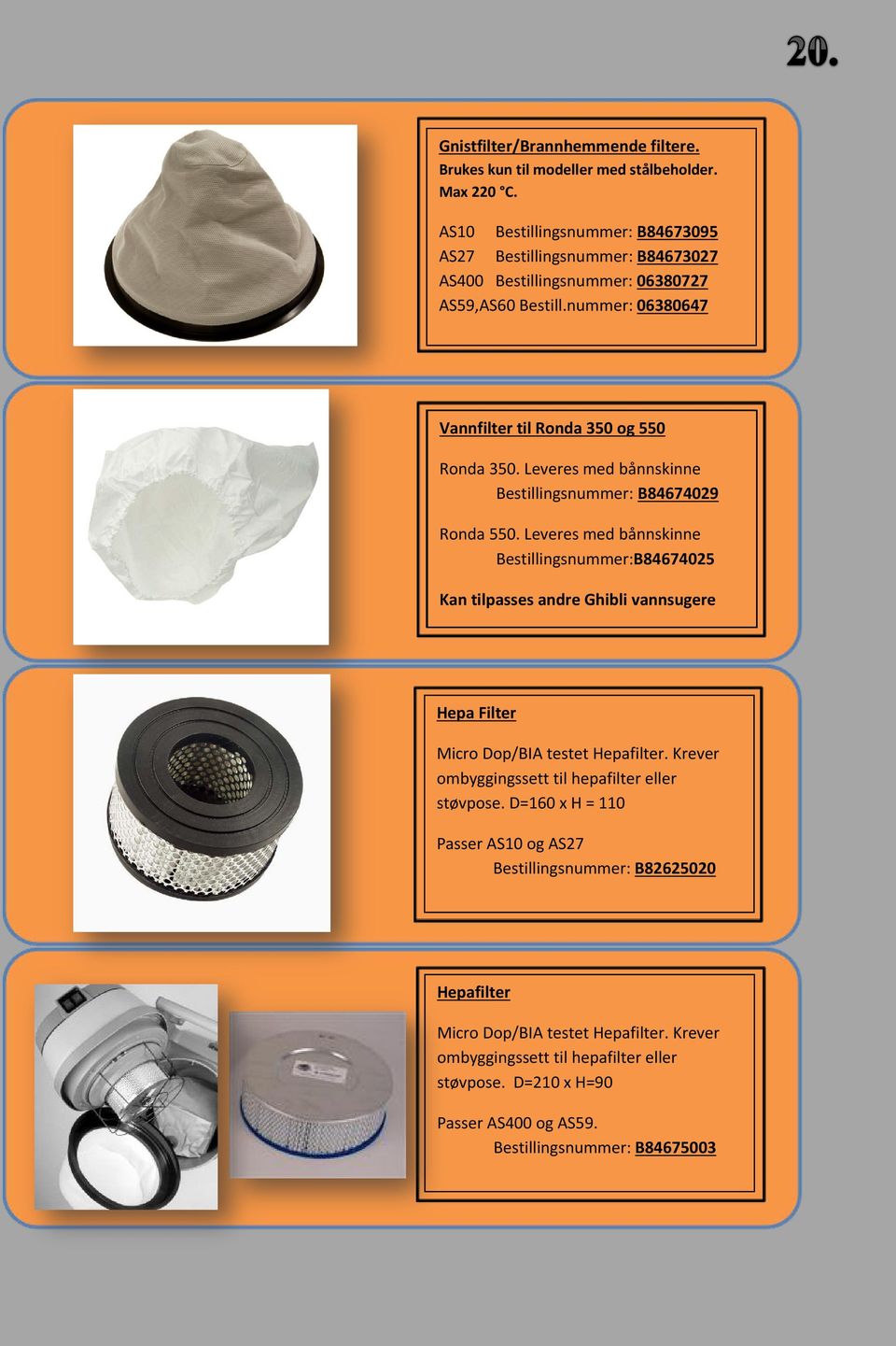 Ronda 350 og 550 Brukes for å beskytte Hepafilter. Ronda 350. Leveres med bånnskinne AS10 Bestillingsnummer: 06380958 B84674029 AS27 Bestillingsnummer:06380236 AS400 Ronda 550.