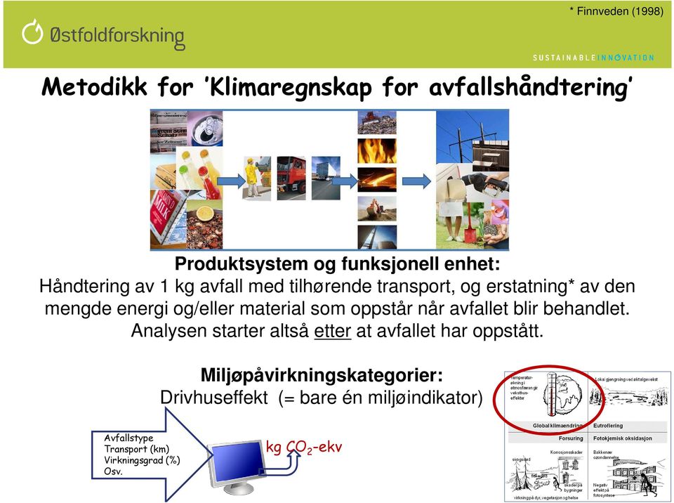 oppstår når avfallet blir behandlet. Analysen starter altså etter at avfallet har oppstått.