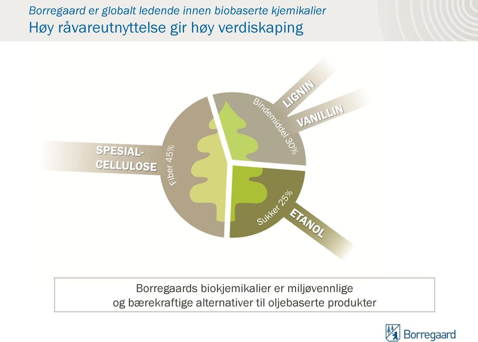 verdiskaping Borregaards biokjemikalier er