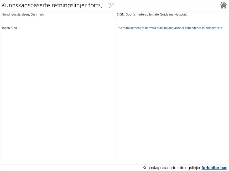 Guideline Network Ingen funn The management of harmful