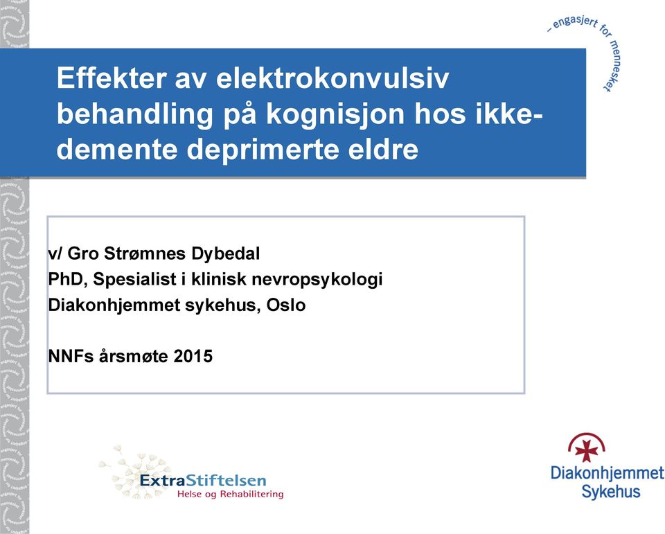 Gro Strømnes Dybedal PhD, Spesialist i klinisk