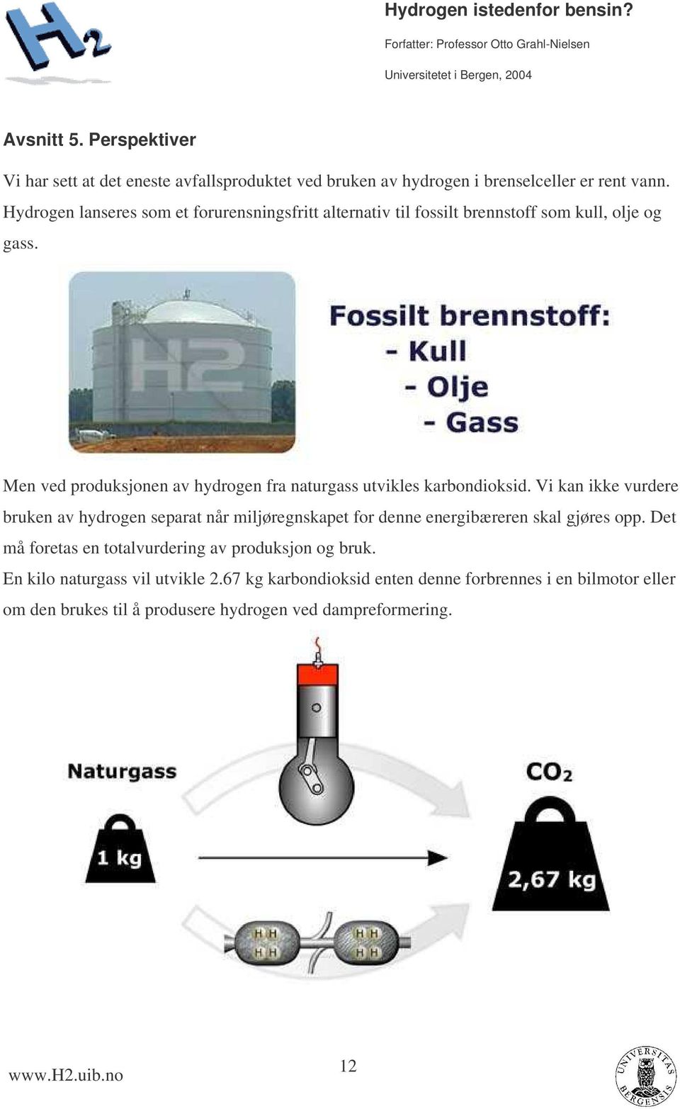 Men ved produksjonen av hydrogen fra naturgass utvikles karbondioksid.