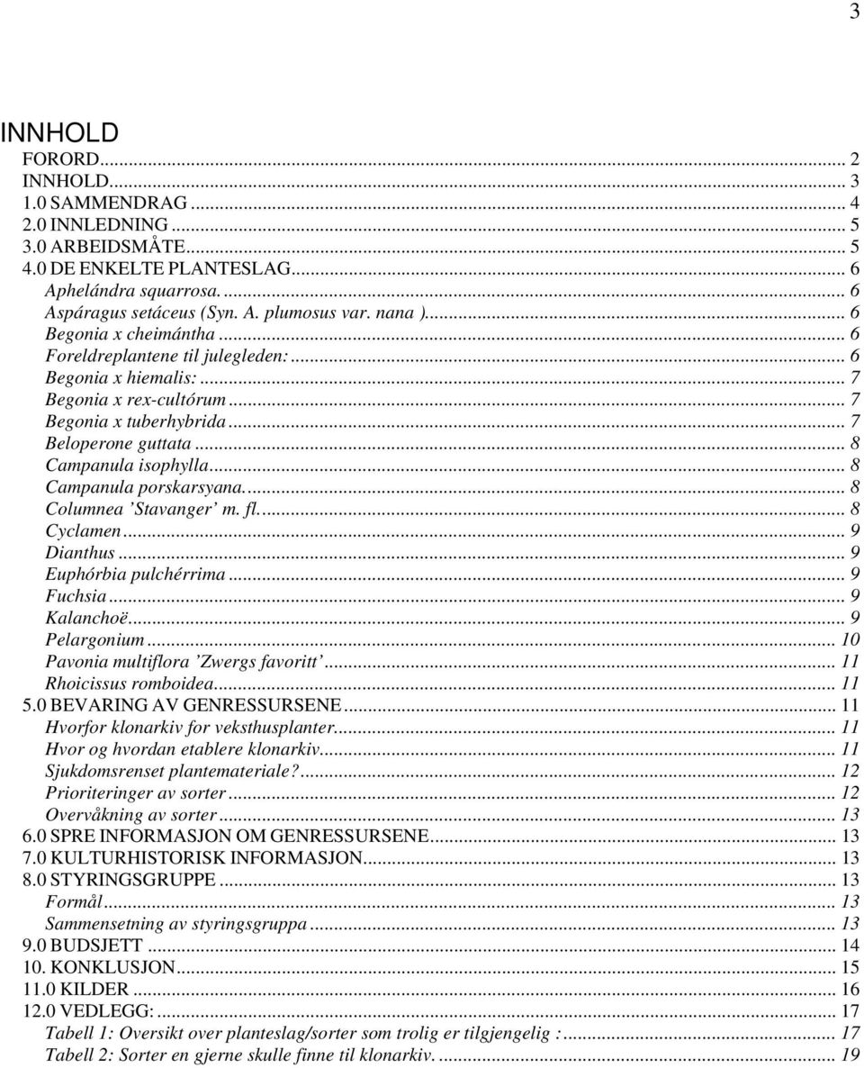 .. 8 Campanula porskarsyana... 8 Columnea Stavanger m. fl... 8 Cyclamen... 9 Dianthus... 9 Euphórbia pulchérrima... 9 Fuchsia... 9 Kalanchoë... 9 Pelargonium... 10 Pavonia multiflora Zwergs favoritt.