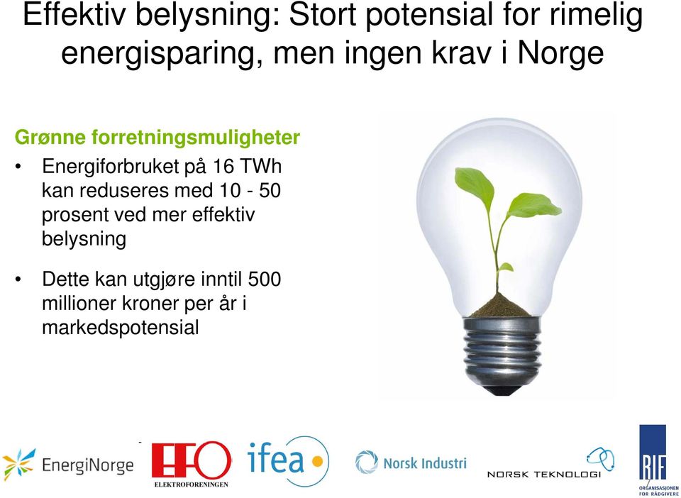 TWh kan reduseres med 10-50 prosent ved mer effektiv