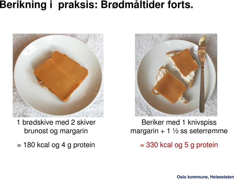 180 kcal og 4 g protein Beriker med 1 knivspiss