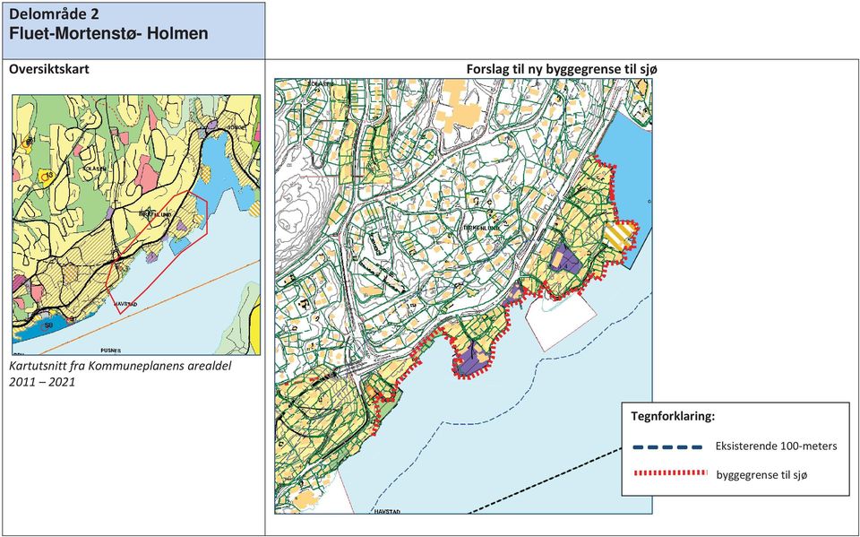 Kartutsnitt fra Kommuneplanens arealdel 2011