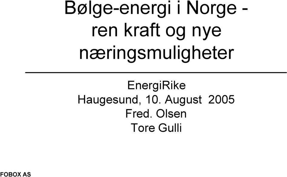 næringsmuligheter EnergiRike