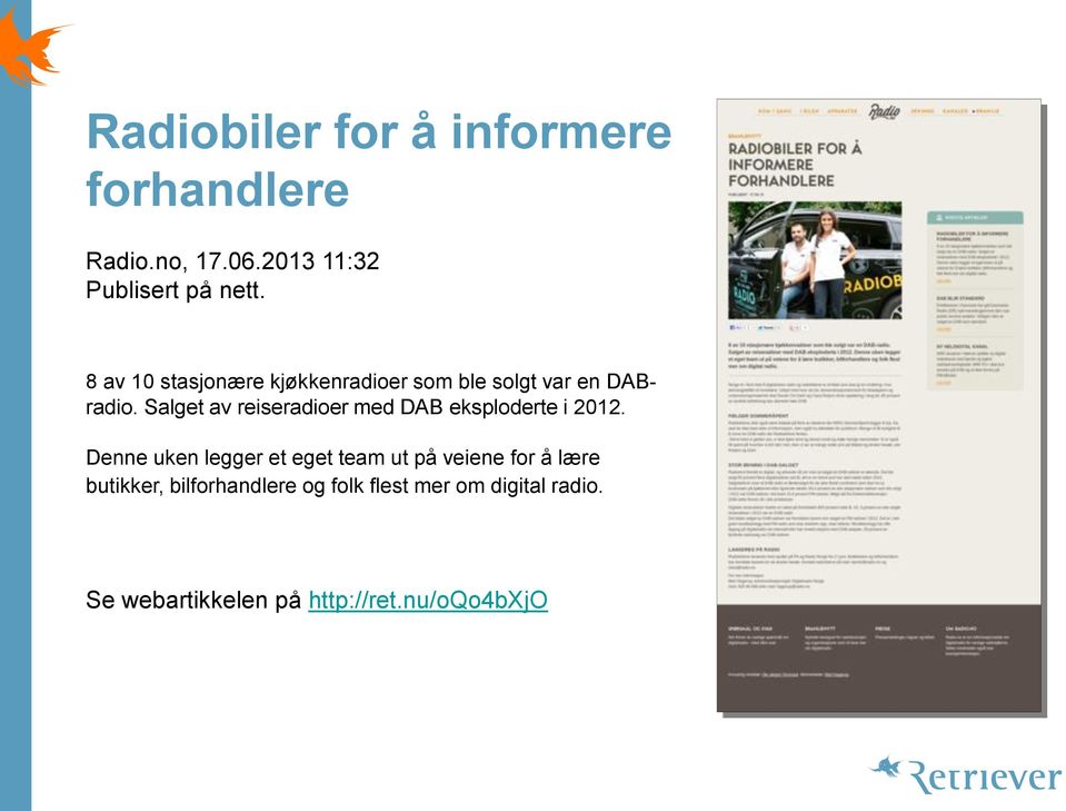 Salget av reiseradioer med DAB eksploderte i 2012.