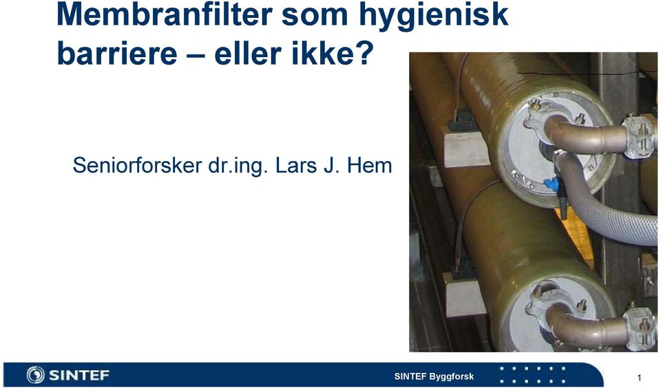 ikke? Seniorforsker dr.