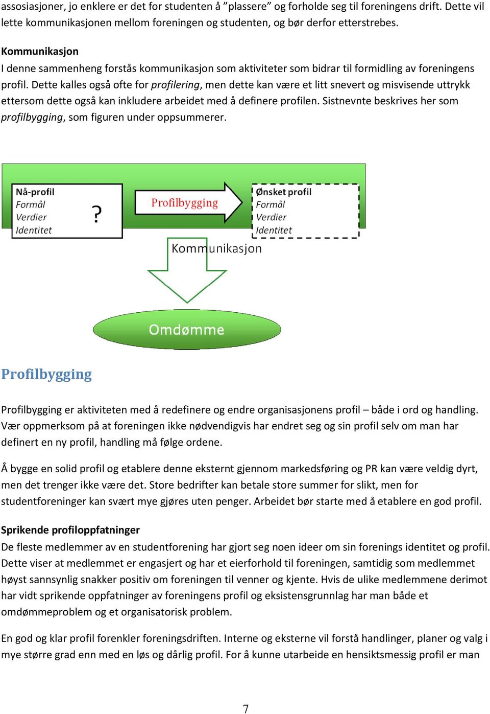 Dette kalles også ofte for profilering, men dette kan være et litt snevert og misvisende uttrykk ettersom dette også kan inkludere arbeidet med å definere profilen.