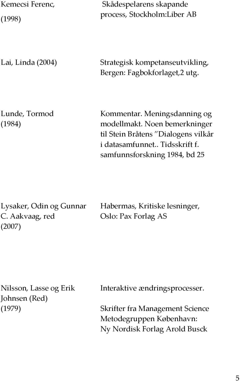 Noen bemerkninger til Stein Bråtens Dialogens vilkår i datasamfunnet.. Tidsskrift f. samfunnsforskning 1984, bd 25 Lysaker, Odin og Gunnar C.