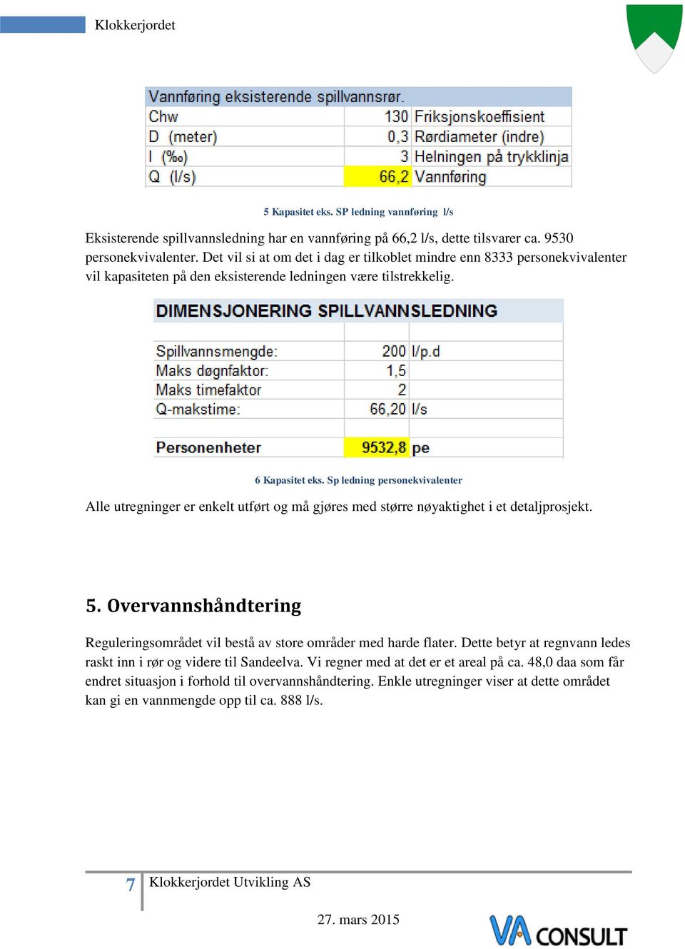 Sp ledning personekvivalenter Alle utregninger er enkelt utført og må gjøres med større nøyaktighet i et detaljprosjekt. 5.