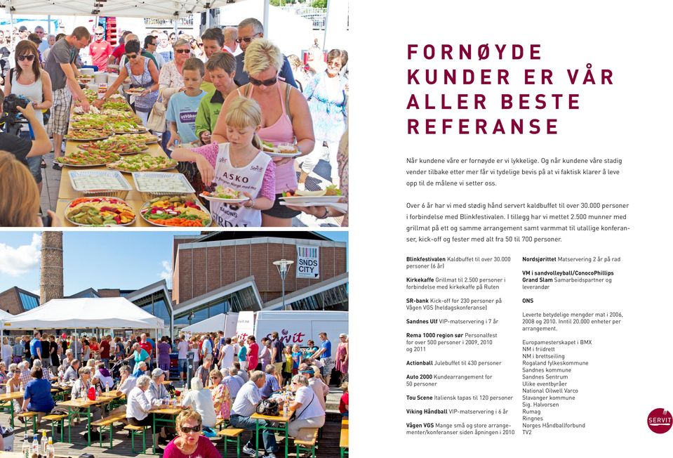 Over 6 år har vi med stødig hånd servert kaldbuffet til over 30.000 personer i forbindelse med Blinkfestivalen. I tillegg har vi mettet 2.