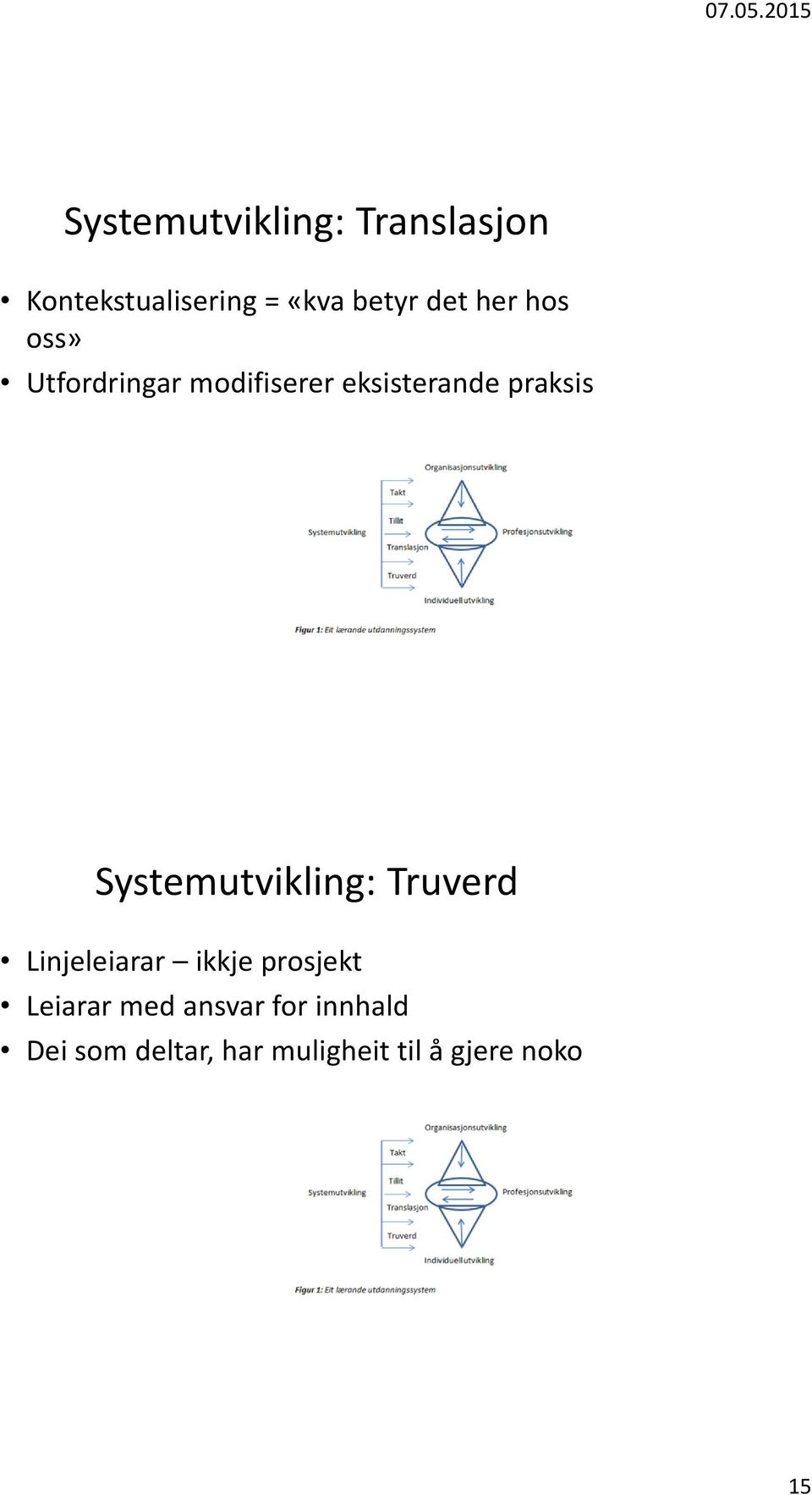 Systemutvikling: Truverd Linjeleiarar ikkje prosjekt Leiarar med