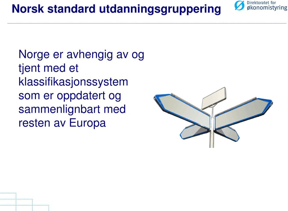 klassifikasjonssystem som er oppdatert og