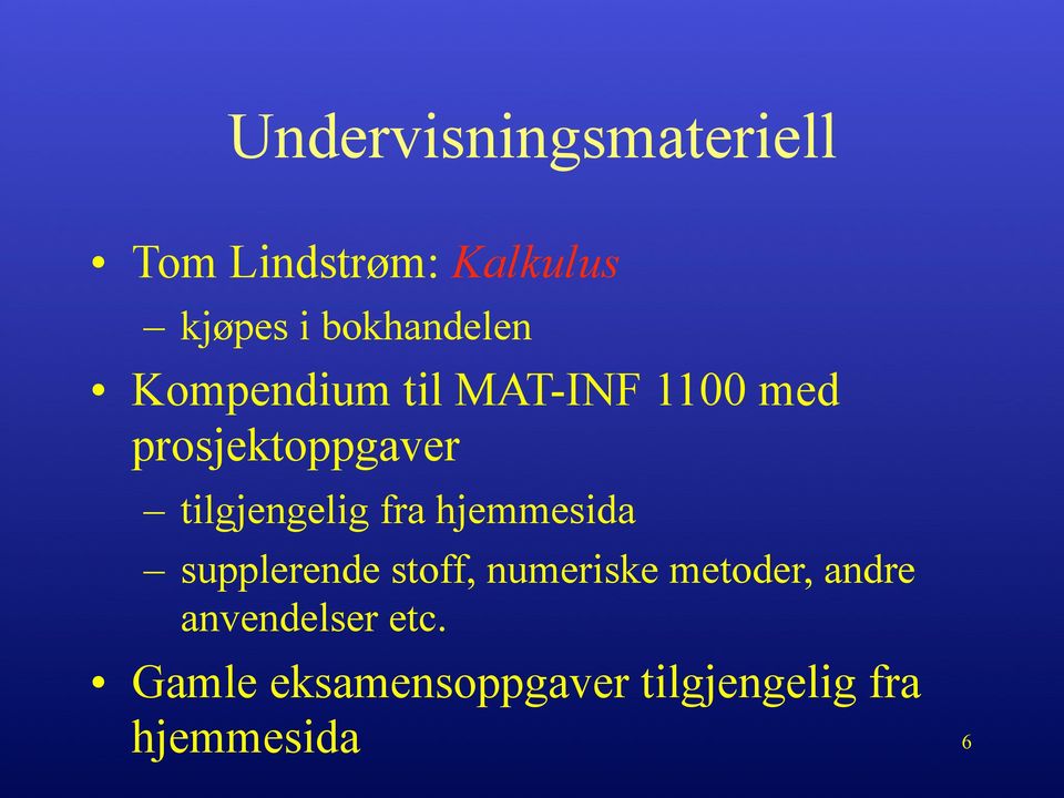 tilgjengelig fra hjemmesida supplerende stoff, numeriske