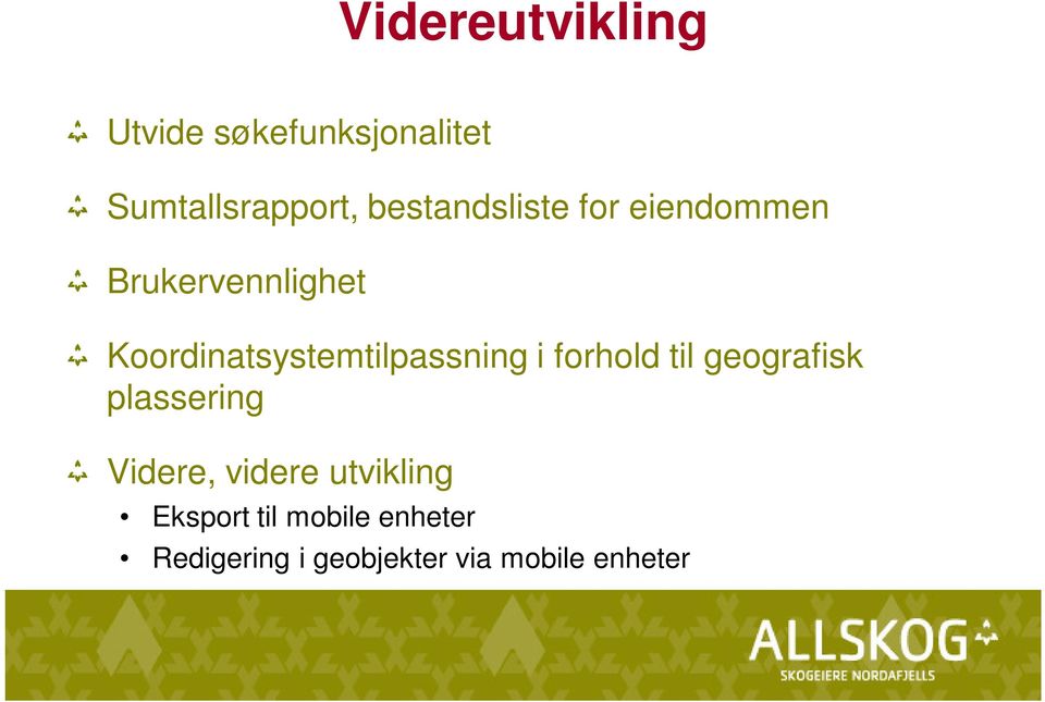 Koordinatsystemtilpassning i forhold til geografisk plassering