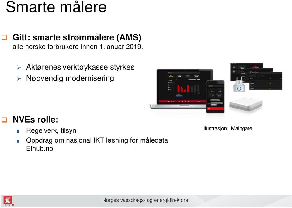 Aktørenes verktøykasse styrkes Nødvendig modernisering NVEs