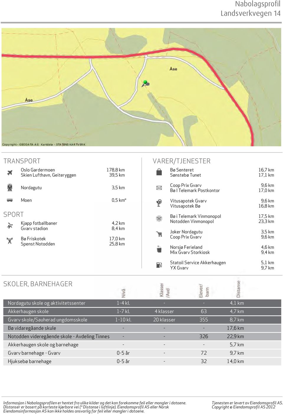 Vinmonopol Notodden Vinmonopol Joker Nordagutu Coop Prix Gvarv Norsjø Ferieland Mix Gvarv Storkiosk 9,6 km 16,8 km 17,5 km 23,3 km 3,5 km 9,6 km 4,6 km 9,4 km Statoil Service Akkerhaugen YX Gvarv 5,1