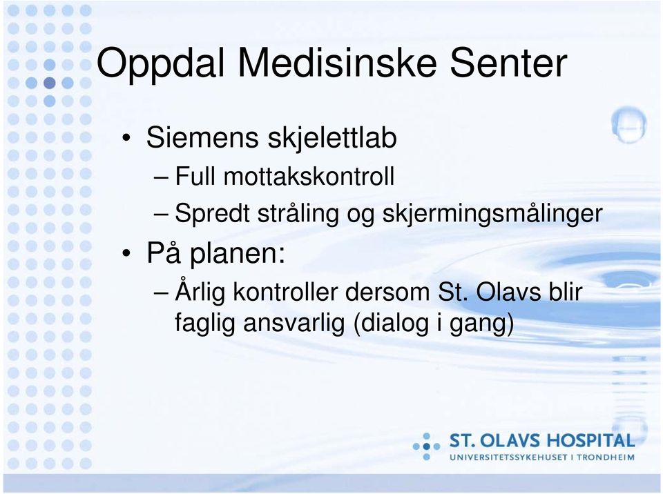 skjermingsmålinger På planen: Årlig kontroller