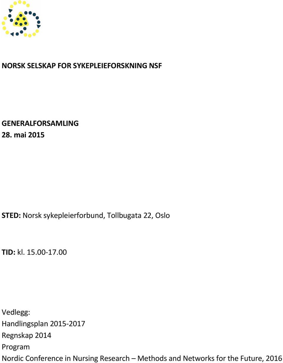 00 Vedlegg: Handlingsplan2015<2017 Regnskap2014 Program