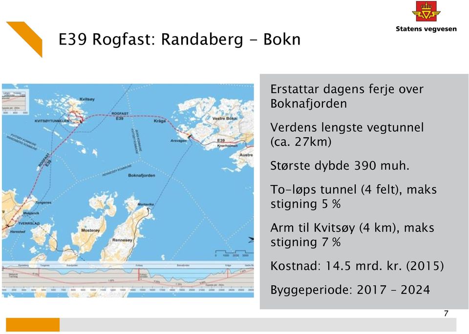 27km) Største dybde 390 muh.