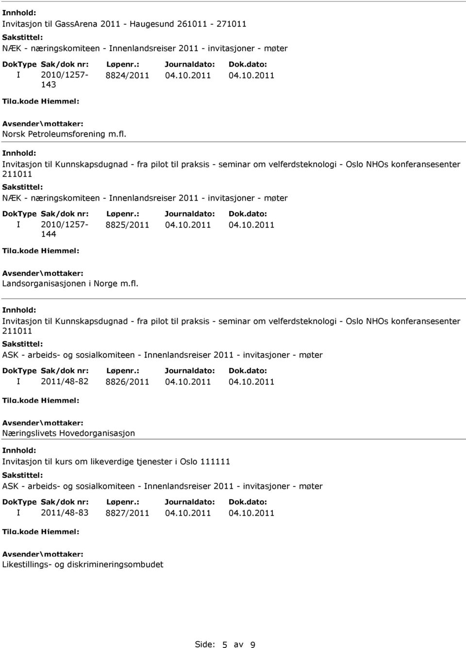 2010/1257-144 8825/2011 Landsorganisasjonen i Norge m.fl.
