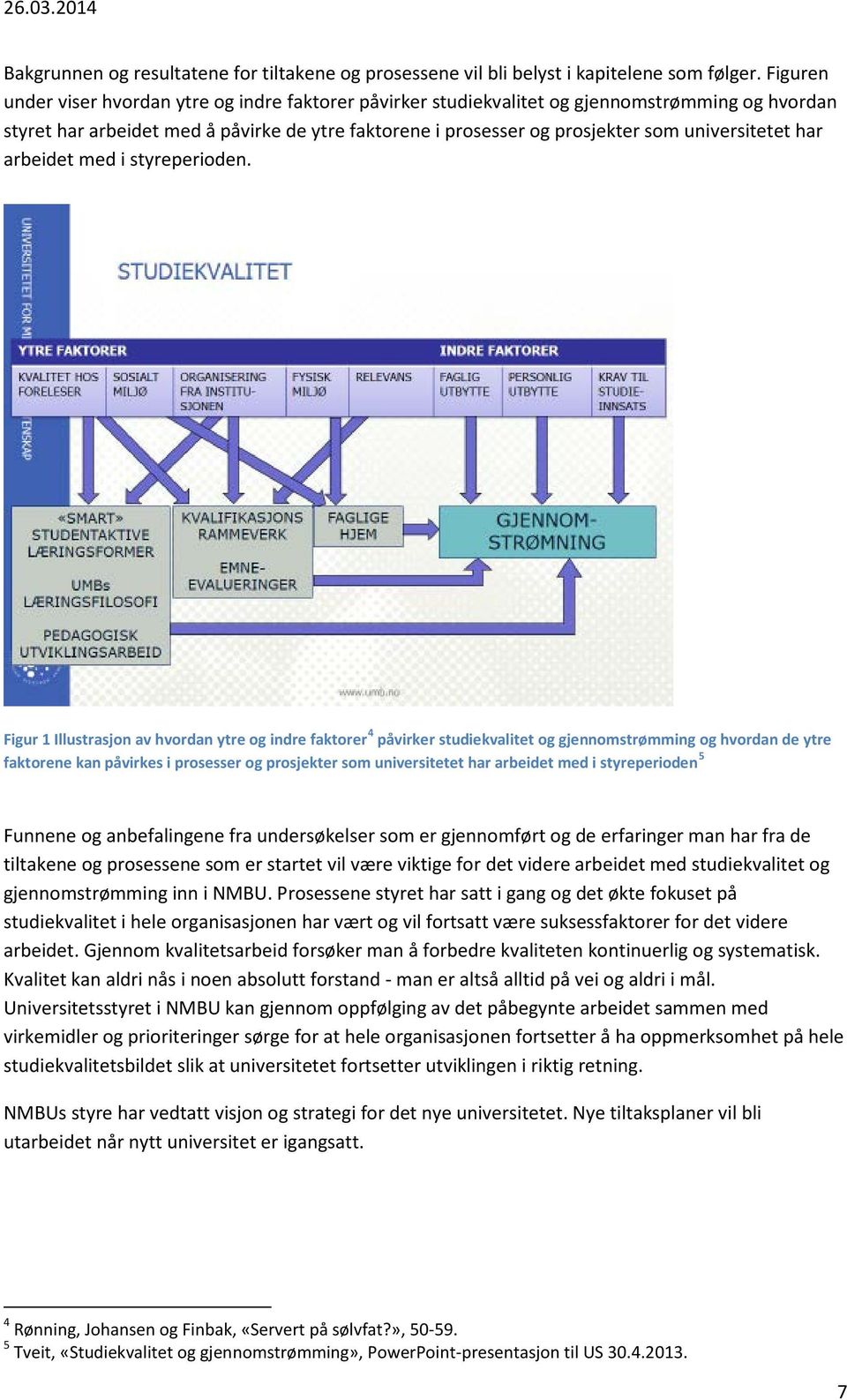 universitetet har arbeidet med i styreperioden.