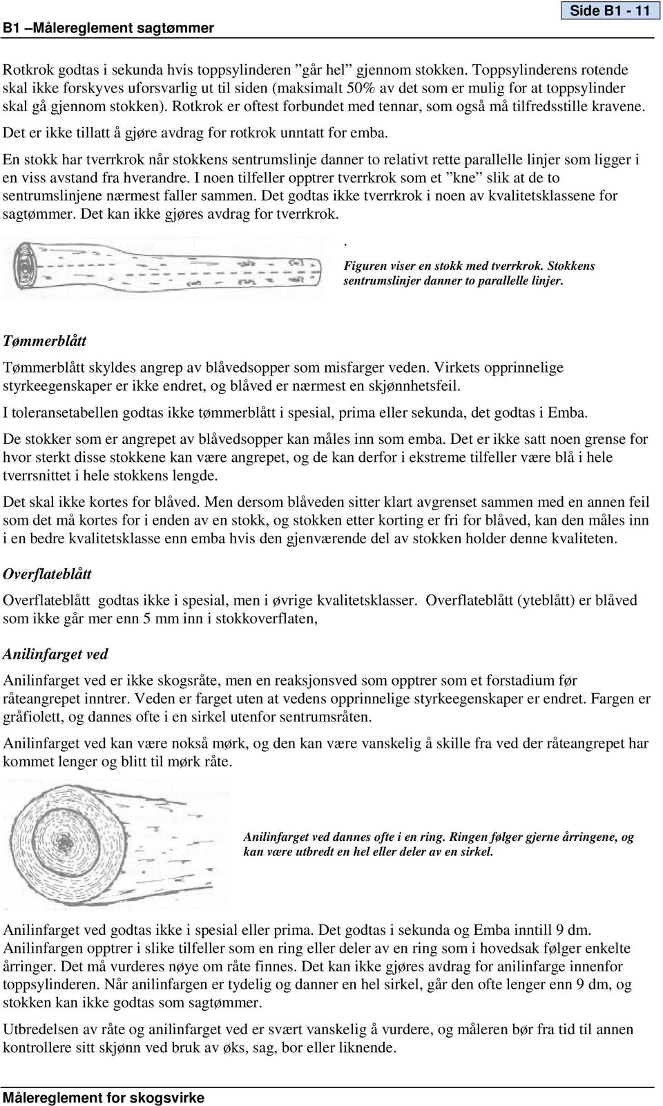 Rotkrok er oftest forbundet med tennar, som også må tilfredsstille kravene. Det er ikke tillatt å gjøre avdrag for rotkrok unntatt for emba.