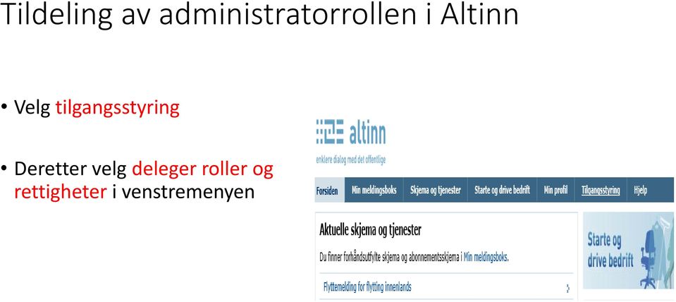 Velg tilgangsstyring Deretter