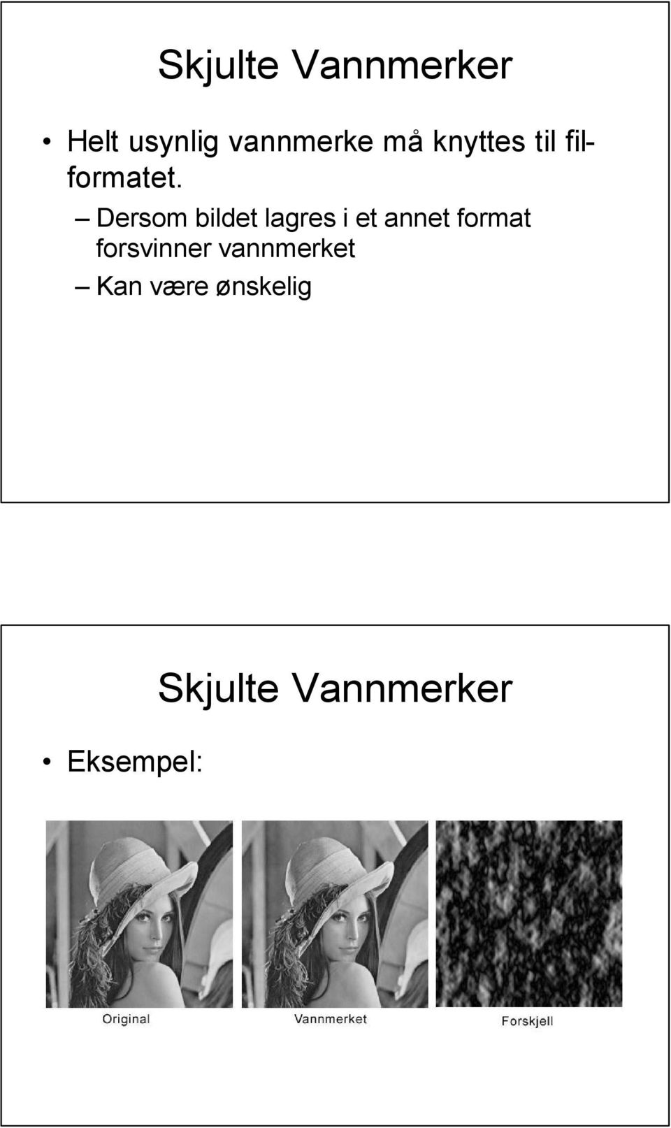 Dersom bildet lagres i et annet format