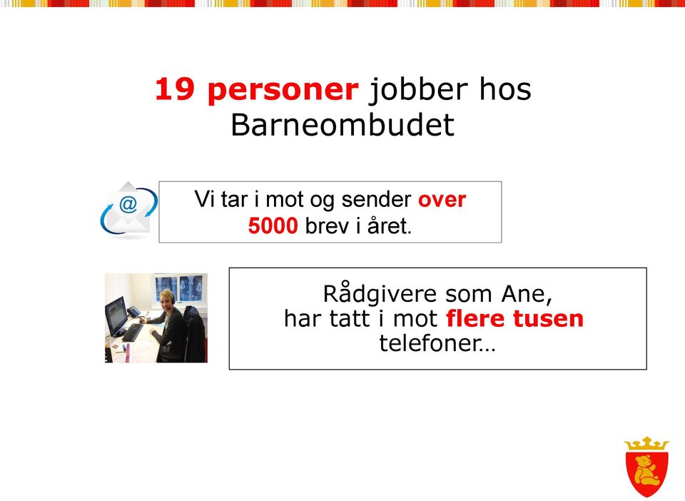 sender over 5000 brev i året.