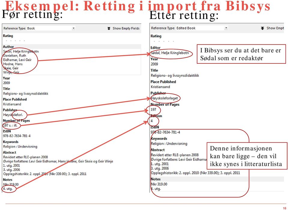 bare er Sødal som er redaktør Denne